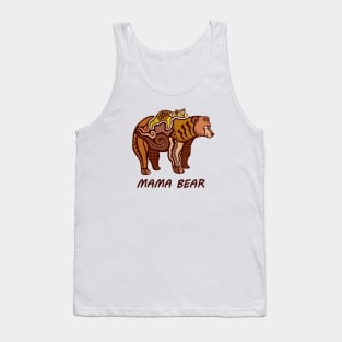 Mama Bear Artistic Design in Color Tank Top